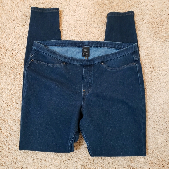 HUE Pants - Hue Blue Stretch Skinny Denim Jean Leggings